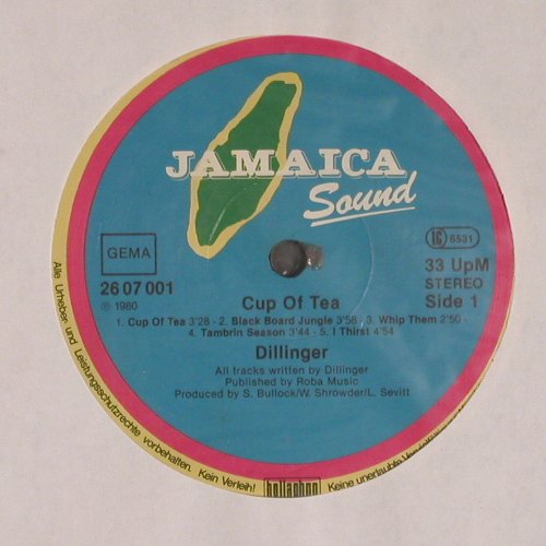 Dillinger: Cup Of Tea, Jamaica Sound(2607 001), D, 1980 - LP - V5974 - 12,50 Euro