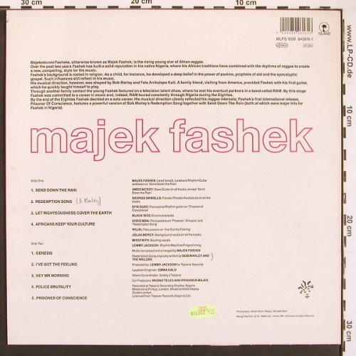 Fashek,Majek: Prisoner of Conscience (Nigeria), Mango(842616), UK, 1989 - LP - V6191 - 7,50 Euro