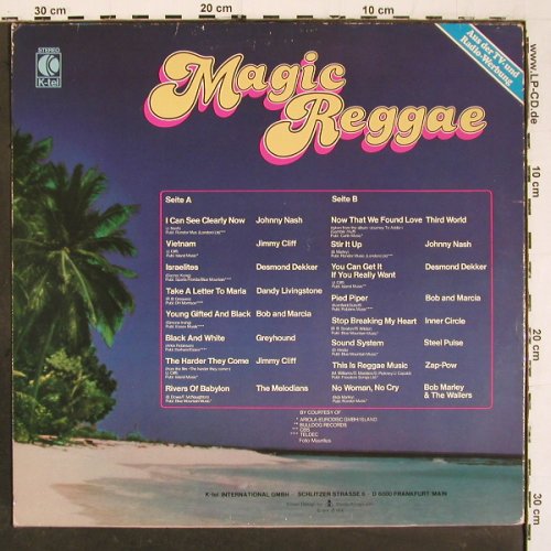 V.A.Magic Reggae: Johnny Nash ...Bob Marley, 16 Tr., K-TEL (TG 1220), D, 1979 Typ: LP Best.-Nr.: V6459 Preis: 6,00 Euro