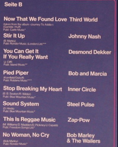 V.A.Magic Reggae: Johnny Nash ...Bob Marley, 16 Tr., K-TEL (TG 1220), D, 1979 Typ: LP Best.-Nr.: V6459 Preis: 6,00 Euro