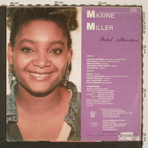 Miller,Maxine: Fatal Attraction, m /vg+, Barry U. Records(BULP 003), US, 1989 - LP - V6846 - 12,50 Euro