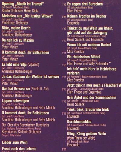 V.A.Musik Ist Trumpf: Originalaufn. ZDF-Show,Folge 1, EMI Electrola (C 062-29 569), D, 1975 Typ: LP Best.-Nr.: V1687 Preis: 4,00 Euro.