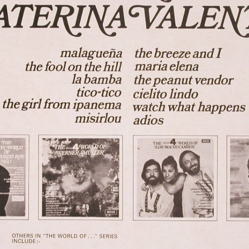 Valente,Caterina: The World Of, Decca (SPA 192), UK, 1971 Typ: LP Best.-Nr.: V2326 Preis: 7,50 Euro