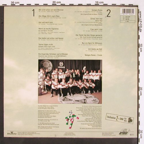 Jürgens,Udo & Nationalmannschaft: Sempre Roma, Ariola (210 434), D, 1990 Typ: LP Best.-Nr.: V2392 Preis: 6,00 Euro
