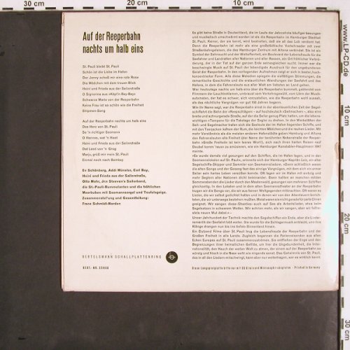 V.A.Auf der Reeperbahn nachts um ½1: Ev Schönberg.. Franz Schmidt-Norden, Bertelsmann (33066), D, m-/vg+, 1962 Typ: 10" Best.-Nr.: V2448 Preis: 6,00 Euro