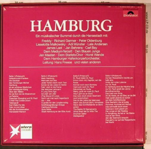 V.A.Hamburg-Ein musikalischer: Bummel dorch die Hansestadt,Box, Polydor-Stern Musik (2414 016/017), D,Booklet, 1967 Typ: 2LP Best.-Nr.: V2471 Preis: 12,50 Euro