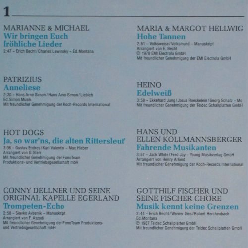 V.A.Die Super-Hitparade d.Volksmusk: Mariane u. Michael präs.Patrizius.., Ariola,Club Ed. (14 640 7), D, 1987 Typ: LP Best.-Nr.: V2476 Preis: 4,00 Euro