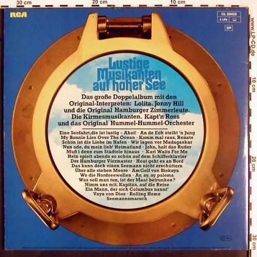 V.A.Lustige Musikanten a. hoher See: Lotita präs...Jonny Hill, Foc, RCA Extra (CL 29402), D, 1977 Typ: 2LP Best.-Nr.: V2480 Preis: 7,50 Euro