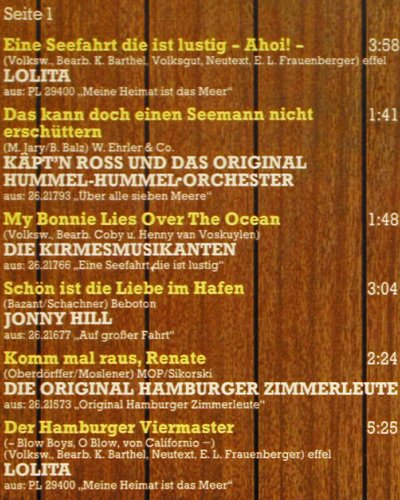 V.A.Lustige Musikanten a. hoher See: Lotita präs...Jonny Hill, Foc, RCA Extra (CL 29402), D, 1977 Typ: 2LP Best.-Nr.: V2480 Preis: 7,50 Euro