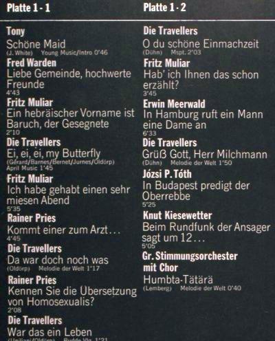 V.A.Party Pause-Freche Witze frivol: Tony... Die Travelers, vg+/m-, Fontana (62 063), D, Foc Typ: 2LP Best.-Nr.: V2481 Preis: 7,50 Euro
