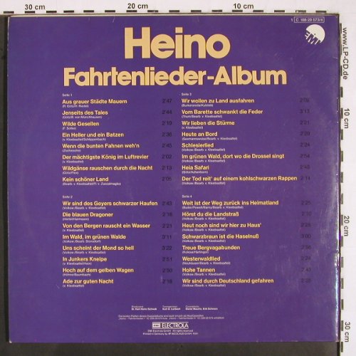 Heino: Fahrtenlieder-Album,Texte, Foc, EMI (C 188-29 573/4), D, Ri Typ: 2LP Best.-Nr.: V2488 Preis: 7,50 Euro