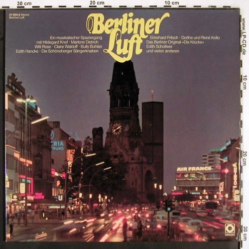 V.A.Berliner Luft: Edith Hancke, Knef, Dietrich, Foc, Sonocord (27 094-2), D Typ: 2LP Best.-Nr.: V2502 Preis: 6,00 Euro