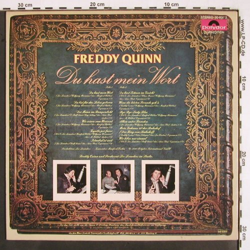 Quinn,Freddy: Du hast mein Wort, Polydor Club-Ed. (30 897 3), D, 1980 Typ: LP Best.-Nr.: V2506 Preis: 5,00 Euro