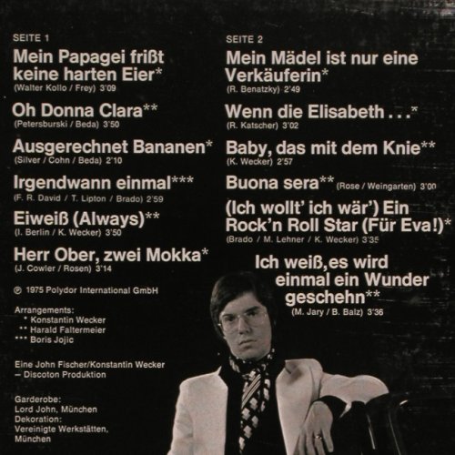Lehner,Mario: Same, Polydor (2371 559), D, 1975 Typ: LP Best.-Nr.: V2569 Preis: 5,00 Euro