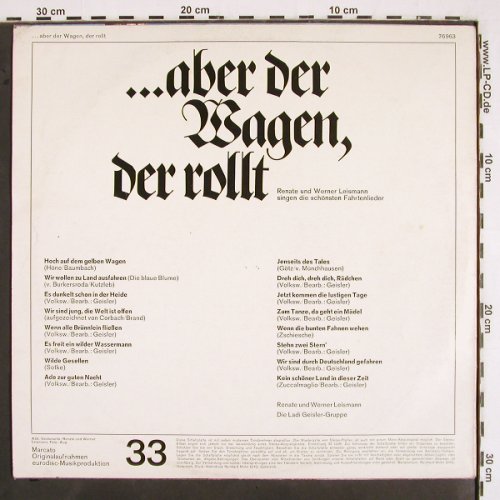 Leismann,Renate & Werner: ...aber der Wagen der rollt,vg+/vg+, Mercato (76 963), D Typ: LP Best.-Nr.: V2586 Preis: 4,00 Euro