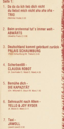 V.A.Die neue Deutsche Welle i.dadad: Trio... Novalis, m-/vg+, Vertigo  Promo-stol (6498 205), NL, 1982 Typ: LP Best.-Nr.: V2591 Preis: 9,00 Euro