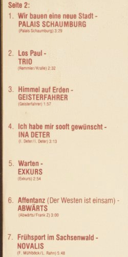 V.A.Die neue Deutsche Welle i.dadad: Trio... Novalis, m-/vg+, Vertigo  Promo-stol (6498 205), NL, 1982 Typ: LP Best.-Nr.: V2591 Preis: 9,00 Euro