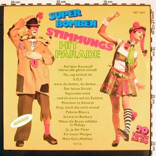 V.A.Super Bomben Stimmungs: Hit Parade. SOS... Mein Gott Walter, SST,(Cover Versionen) (SST 15017), D Typ: LP Best.-Nr.: V2602 Preis: 4,00 Euro