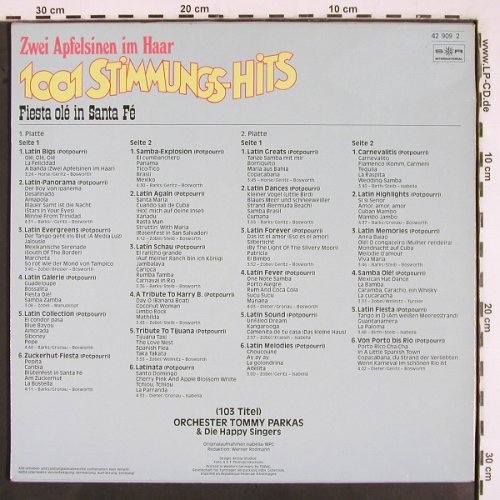 Parkas,Tommy-Orch. & Happy Singers: 1001 Stimmungs-Hits,2 Apfels.im H., S*R (42 909 2), D, 1985 Typ: 2LP Best.-Nr.: V2607 Preis: 4,00 Euro