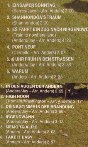 Anders,Christian u.sein Orchester: Einsamer Sonntag (instrumental), Chranders (C 062-29 472), D, 1972 Typ: LP Best.-Nr.: V2619 Preis: 6,00 Euro