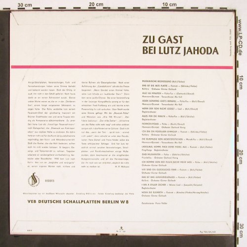 V.A.Zu Gast bei Lutz Jahoda: Kolibris.., Orch.Günter Gollasch, Amiga, Mono (8 50 013), DDR, 1963 Typ: LP Best.-Nr.: V2640 Preis: 9,00 Euro