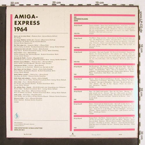 V.A.Amiga Express 1964: Die Amigos... Bärbel Wachholz, Amiga (8 50 029), DDR, Mono, 1965 Typ: LP Best.-Nr.: V2645 Preis: 9,00 Euro