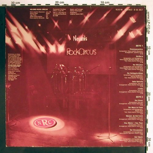 Neumis Rock Circus: Same, Amiga (8 55 857), DDR, 1981 Typ: LP Best.-Nr.: V2655 Preis: 9,00 Euro