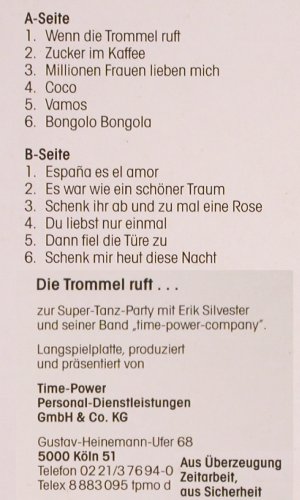Silvester,Eric & Time Power Company: Wenn die Trommel ruft, time-power (786), D Typ: LP Best.-Nr.: V2669 Preis: 7,50 Euro