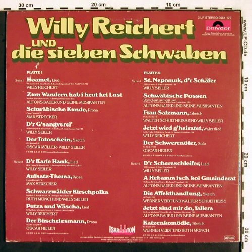 Reichert,Willy  u.d.sieben Schwaben: Lieder u.Geschichten a.d.Schwabenl., Polydor (2664 170), D Typ: 2LP Best.-Nr.: V2706 Preis: 6,00 Euro