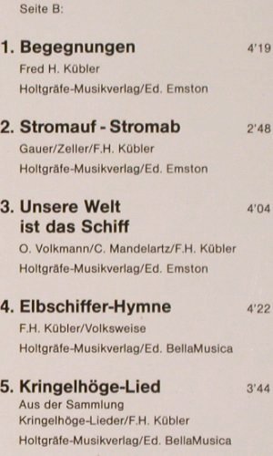 Franky, Günther und Fred: Lieder der Binnenschiffahrt, EmsTon (E 620.205), D Typ: LP Best.-Nr.: V2713 Preis: 6,00 Euro