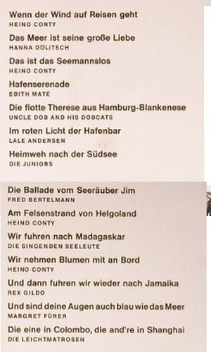V.A.Über 7 Meere: Heino Conti... Die Leichtmatrosen, Volksplatte (SMVP 6015), D Typ: LP Best.-Nr.: V2757 Preis: 9,00 Euro