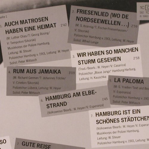 Polizeichor Hamburg u.Lübeck: Nimm uns mit,Kapitän,auf die Reise, EMI/Odeon (056-46 133), D, 1980 Typ: LP Best.-Nr.: V2857 Preis: 7,50 Euro
