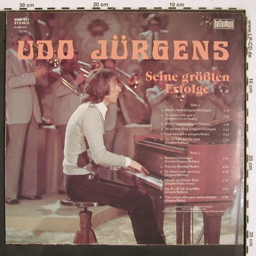 Jürgens,Udo: Seine größten Erfolge, Blick gerade, Bellaphon (BWS 397), D Typ: LP Best.-Nr.: V2891 Preis: 6,00 Euro
