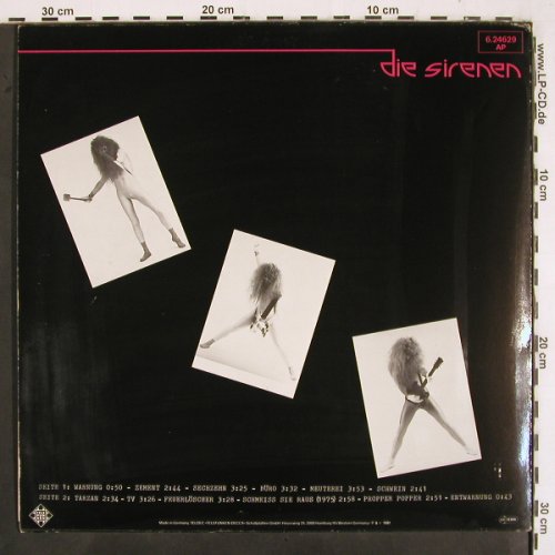 von Schwert,Gepard & die Sirenen: Same,  exLindenberg, m-/vg+, Telefunken (6.24629 AP), D, 1981 Typ: LP Best.-Nr.: V2894 Preis: 7,50 Euro