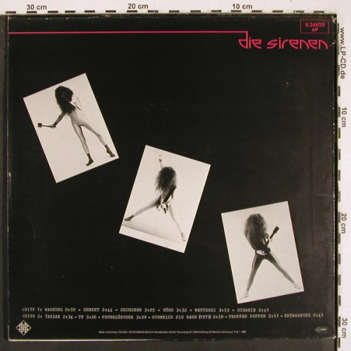 von Schwert,Gepard & die Sirenen: Same, ex Lindenberg, braille Bookl., Telefunken (6.24629 AP), D,m-/vg+, 1981 Typ: LP Best.-Nr.: V2895 Preis: 9,00 Euro