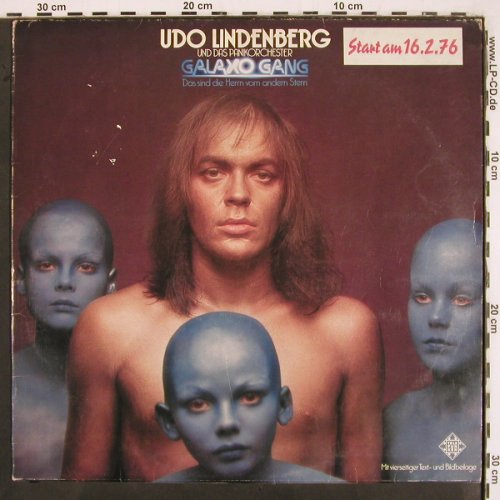 Lindenberg,Udo & Panik Orch.: Galaxo Gang (Start am 16.02.76 ), Telefunken (6.22460 AS), D, m-/vg+, 1976 Typ: LP Best.-Nr.: V2898 Preis: 6,00 Euro