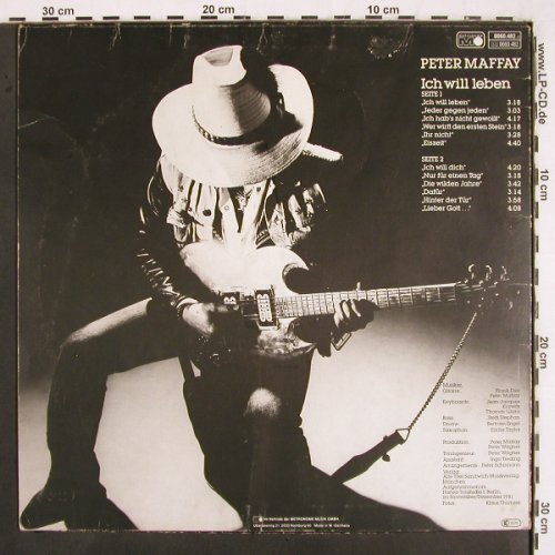 Maffay,Peter: Ich will Leben +Autogramm,Stoc, Metronome (0060.482), D, m-/vg+, 1982 Typ: LP Best.-Nr.: V2906 Preis: 6,00 Euro