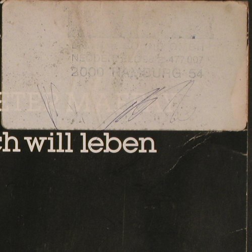 Maffay,Peter: Ich will Leben +Autogramm,Stoc, Metronome (0060.482), D, m-/vg+, 1982 Typ: LP Best.-Nr.: V2906 Preis: 6,00 Euro