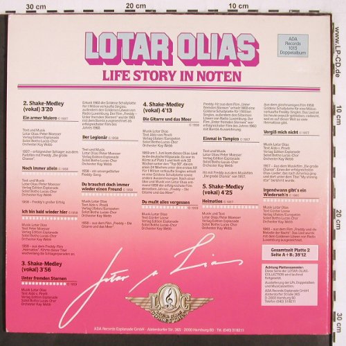 Olias,Lotar: Lifestory In Noten Folge 2, Foc, ADA 1015 (66.28 232), D Typ: 2LP Best.-Nr.: V2919 Preis: 7,50 Euro