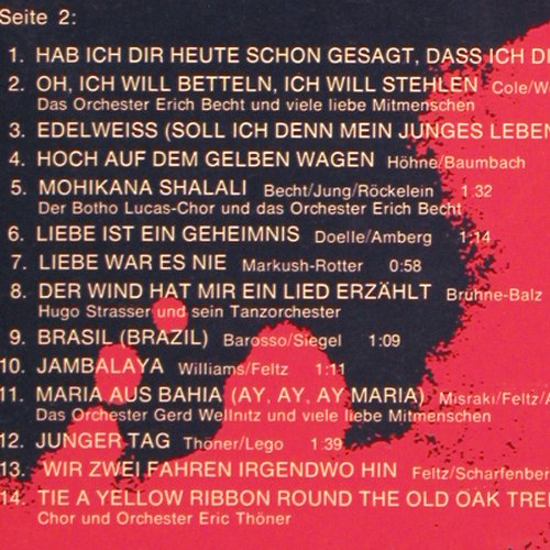 V.A.HörZu Party: 28 Schlager zum Feiern, Booklett, HörZu (SHZEL 724), D Typ: LP Best.-Nr.: V2920 Preis: 5,00 Euro