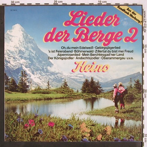 Heino: Lieder der Berge 2, EMI, Club Edition (32 766 8), D, wol, 1981 Typ: LP Best.-Nr.: V2922 Preis: 5,00 Euro