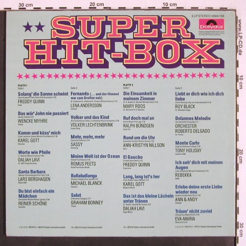 V.A.Super Hit-Box: Freddy Quinn.. Eva Maria, Foc, Polydor (2664 159), D, 1976 Typ: 2LP Best.-Nr.: V2923 Preis: 5,00 Euro