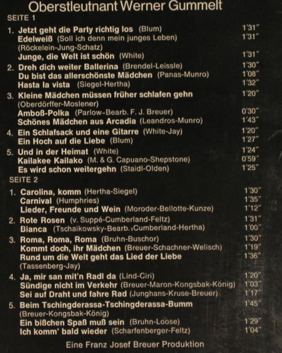 Military Pop Band: Military Pops 2 ObL Werner Gummelt, Telefunken (SLE 14 751-P), D, 1974 Typ: LP Best.-Nr.: V2930 Preis: 5,00 Euro