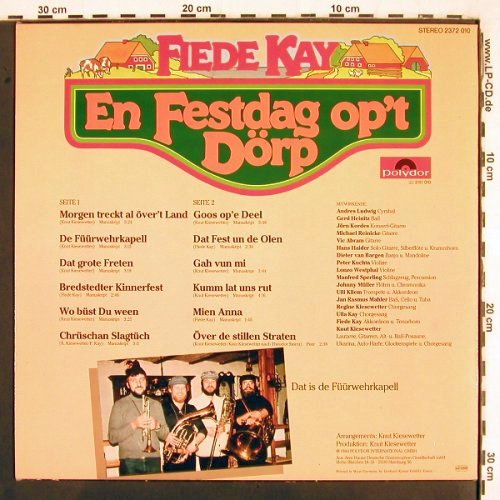 Fiede Kay: En Festdag op't Dörp, Polydor (2372 010), D, 1980 Typ: LP Best.-Nr.: V2949 Preis: 6,00 Euro