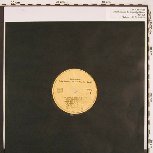 Anderson,Jan: Jeder Seemann, der kommt i.d.Himmel, Teldec, m /-- (66.21 986-01), D,NO Cover Typ: LP Best.-Nr.: V3593 Preis: 7,50 Euro