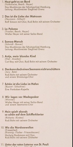 V.A.Schön ist die Liebe im Hafen: 28 Seemannslieder und Shanties, Telefunken (J-126), D,m-/vg+ Typ: LP Best.-Nr.: V3684 Preis: 7,50 Euro