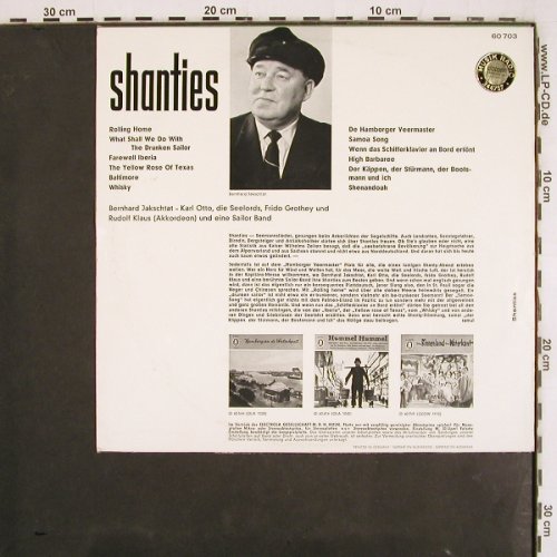 V.A.Shanties: Jakschtat,Otto,Grothey,Klaus,vg+/m-, Odeon,OLA 1052 (O 60 703), D, Stereo Typ: 10" Best.-Nr.: V3686 Preis: 9,00 Euro