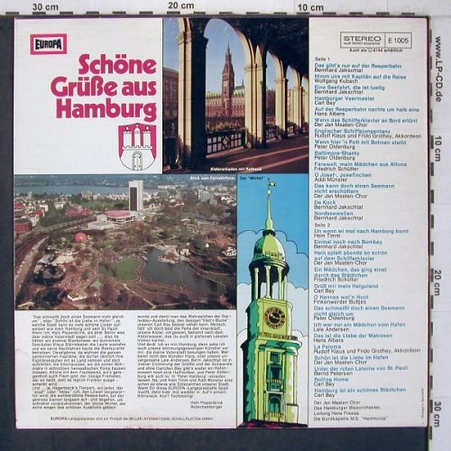 V.A.Schöne Grüsse aus Hamburg: Bernhard Kakschtat... Carl Bay, Europa (E 1005), D, 28Tr., 1973 Typ: LP Best.-Nr.: V4304 Preis: 5,00 Euro