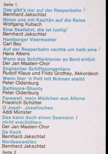 V.A.Schöne Grüsse aus Hamburg: Bernhard Kakschtat... Carl Bay, Europa (E 1005), D, 28Tr., 1973 Typ: LP Best.-Nr.: V4304 Preis: 5,00 Euro