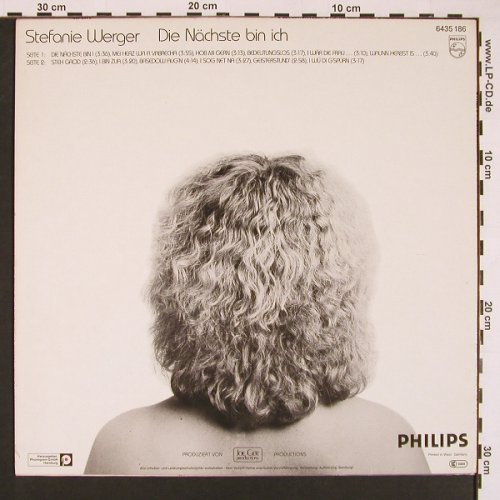 Werger,Stefanie: Die Nächste bin ich, vg+/m-, Philips (6435 186), D, 1982 Typ: LP Best.-Nr.: V5157 Preis: 6,00 Euro